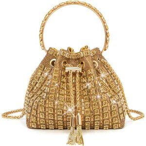 Sparkly Rhinestone Clutch Purse Evening Bag Glitter Handbag for Prom Wedding